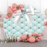 Lofaris Tiffany Blue White Diamond Lovely Bow Circle Backdrop