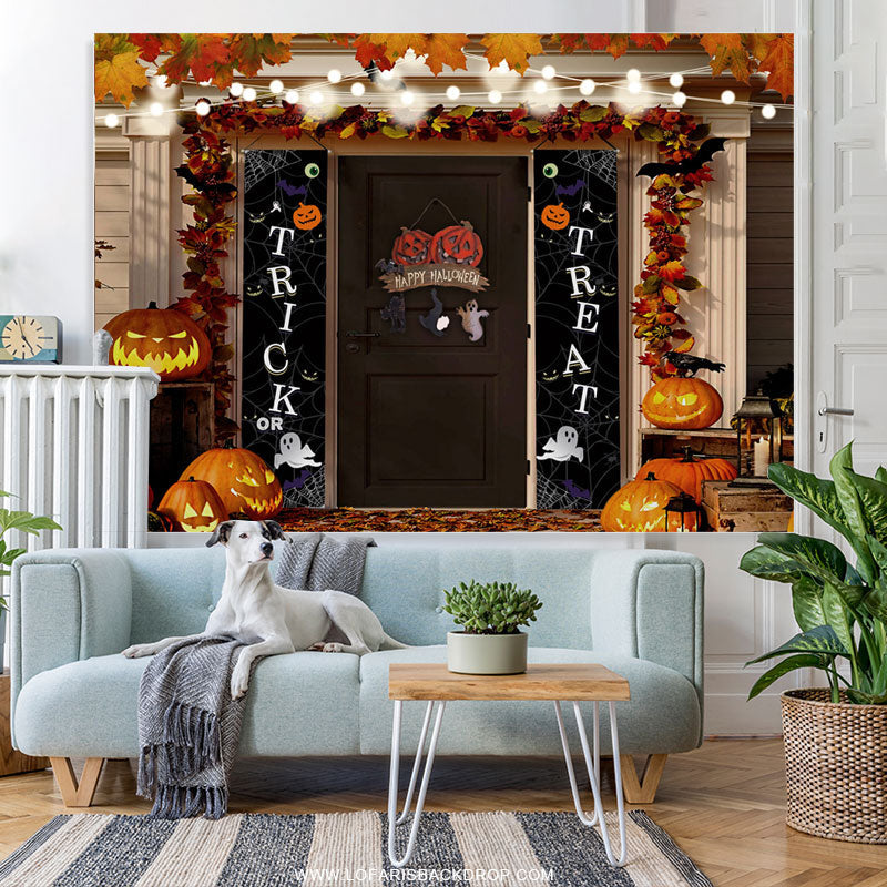 Lofaris Trick Or Treat Happy Halloween Theme Baby Shower Backdrop