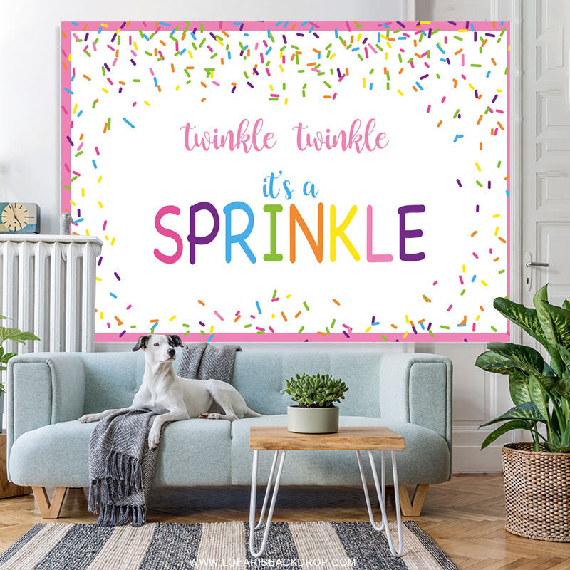 Lofaris Twinkle Its A Sprinkle Baby Shower Backdrop