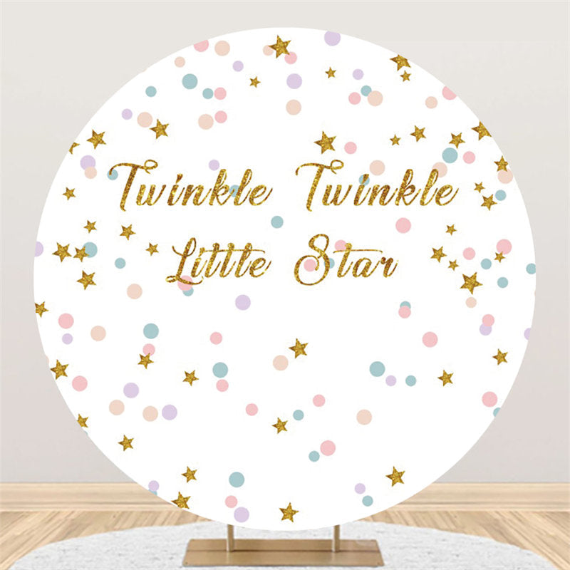 Lofaris Twinkle Litter Star Birthday Circle Backdrop