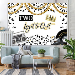 Lofaris Two Legit To Quit Happy Birthday Backdrop For Boys