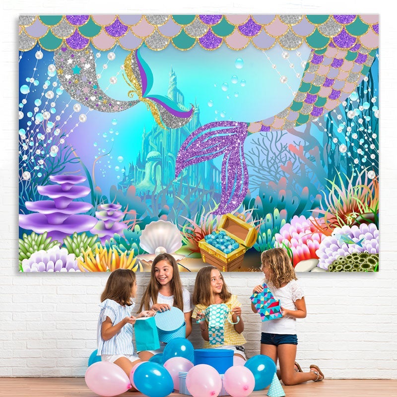 Lofaris Undersea Castle Color Scales Party Photoshoot Backdrop