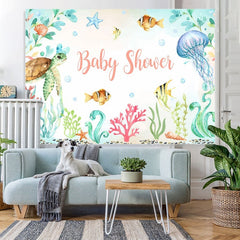 Lofaris Underwater Photoshoot Backdrop Summer Cartoon Fishes