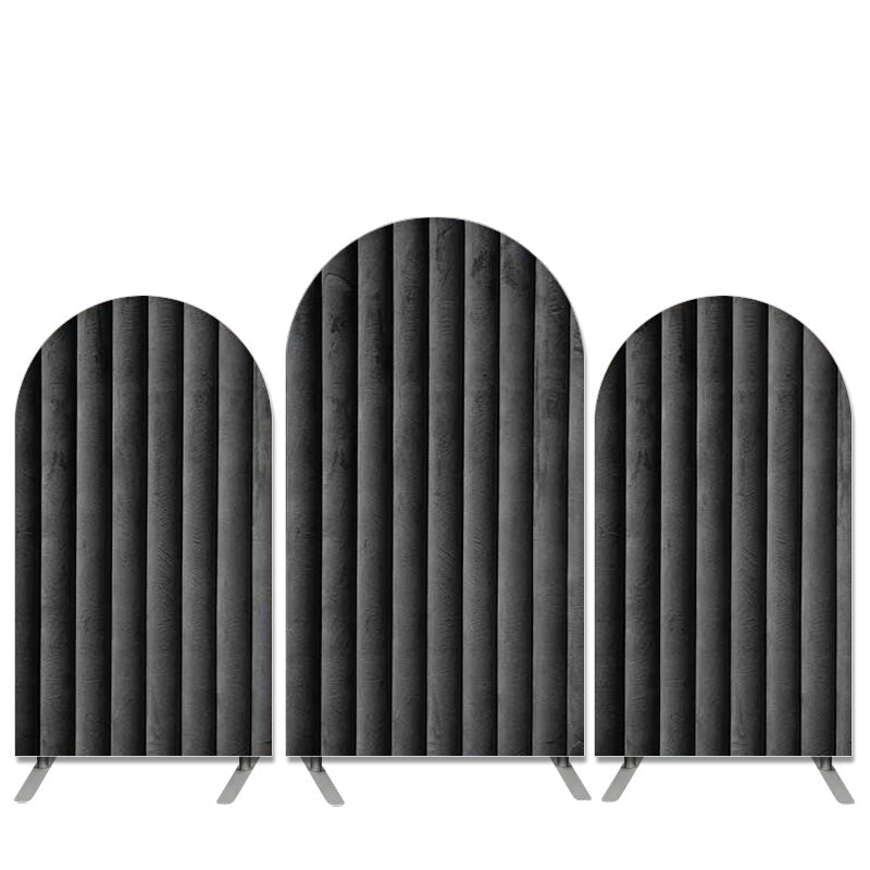 Lofaris Velvet Simulation Theme Black Birthday Arch Backdrop Kit