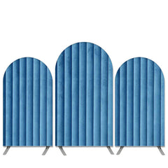 Lofaris Velvet Simulation Theme Sea Blue Birthday Arch Backdrop Kit