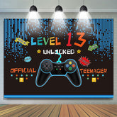 Lofaris Video Game Themed 13th Birthday Backdrop For Boy