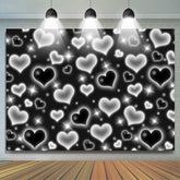 Lofaris Vintage Bokeh Black Heart Birthday Photoshoot Backdrop