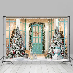 Lofaris Warm House Snowman Animal Winter Backdrop For Party