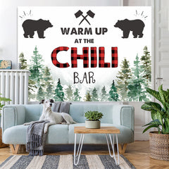 Lofaris Warm Up At The Chili Bar Pine forest Winter Backdrop