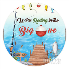 Lofaris We Are Reelongi In Big One Fish Round Birthday Backdrop