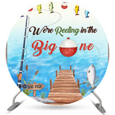 Lofaris We Are Reelongi In Big One Fish Round Birthday Backdrop