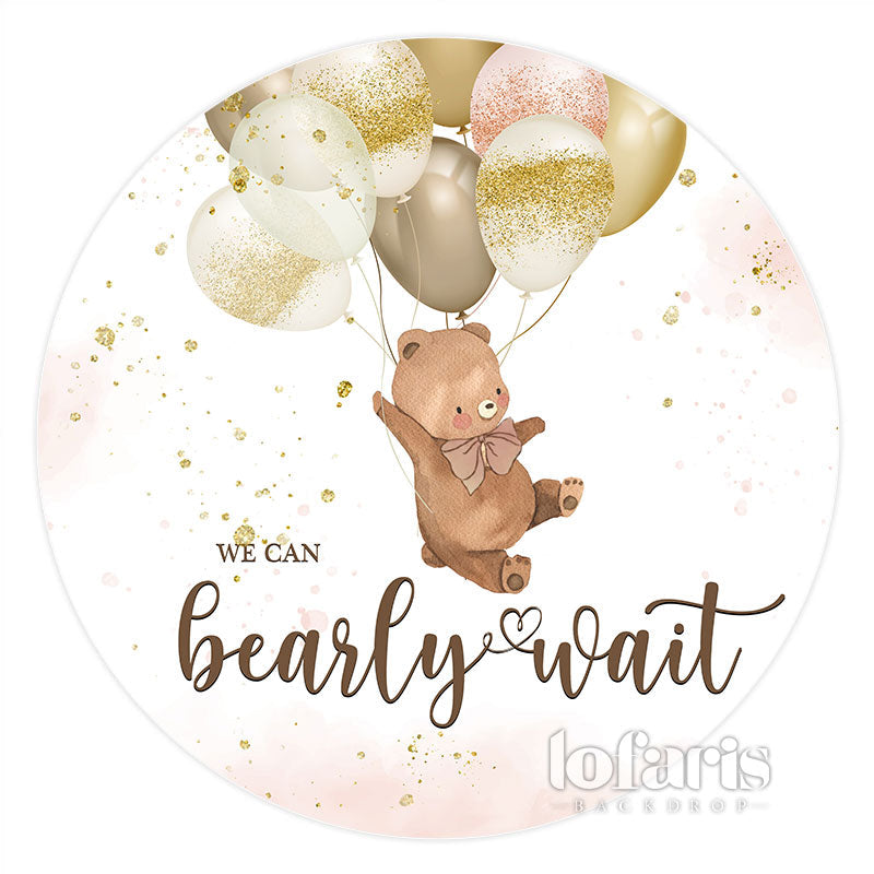 Lofaris We Can Bearly Wait Balloon Circle Baby Shower Backdrop