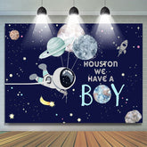 Lofaris Astronaut Boy Baby Shower Backdrop for Photoshoot