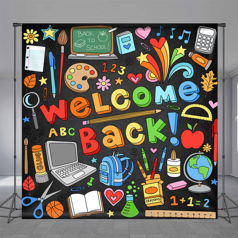 Lofaris Welcome Back students to School Backdrop for Kids