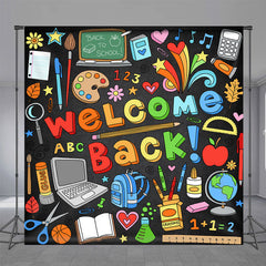 Lofaris Welcome Back students to School Backdrop for Kids
