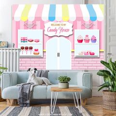 Lofaris Welcome My Candy House Happy Birthday Backdrop For Girl