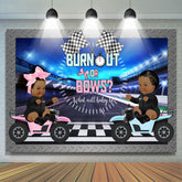 Lofaris What Will Baby Be Racing Car Shower Backdrop
