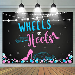Lofaris Wheels and Heels Baby Shower Backdrop