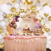 Lofaris White 126 Pack Balloon Arch Kit | Party Decorations - Gold | Silver