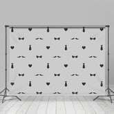 Lofaris White And Black Beard Tie Fathers Day Backdrop