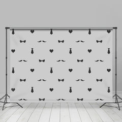 Lofaris White And Black Beard Tie Fathers Day Backdrop