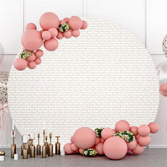 Glitter Circle Green-White Stripes Congrategrad Backdrop