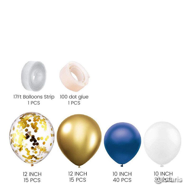 Lofaris White DIY 100 Pack Balloon Arch Kit | Party Decorations - Blue