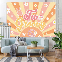 Lofaris White Floral Orange 2nd Happy Birthday Party Backdrop