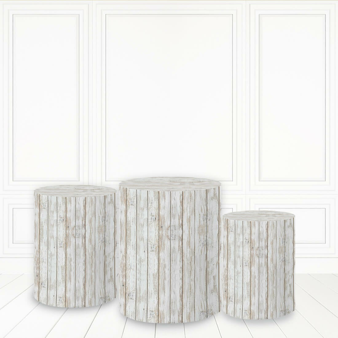 Lofaris White Grey Old Retro Style Cake Table Cover Party Pillar