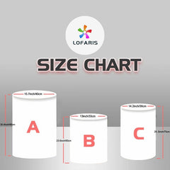 Lofaris White Pink Glitter Flower Backdrop Cake Table Cover Kit