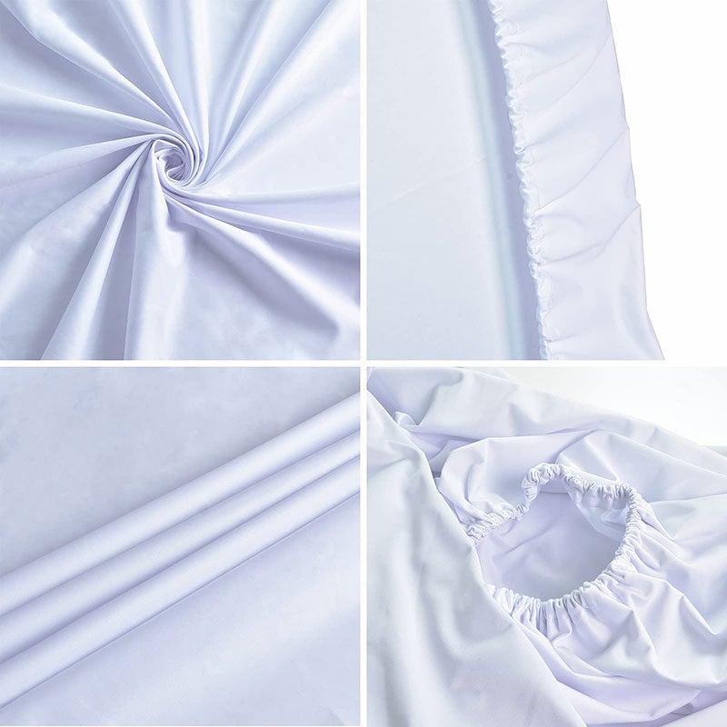 Lofaris White Polyester Round Backdrop Banner for Party Decoration