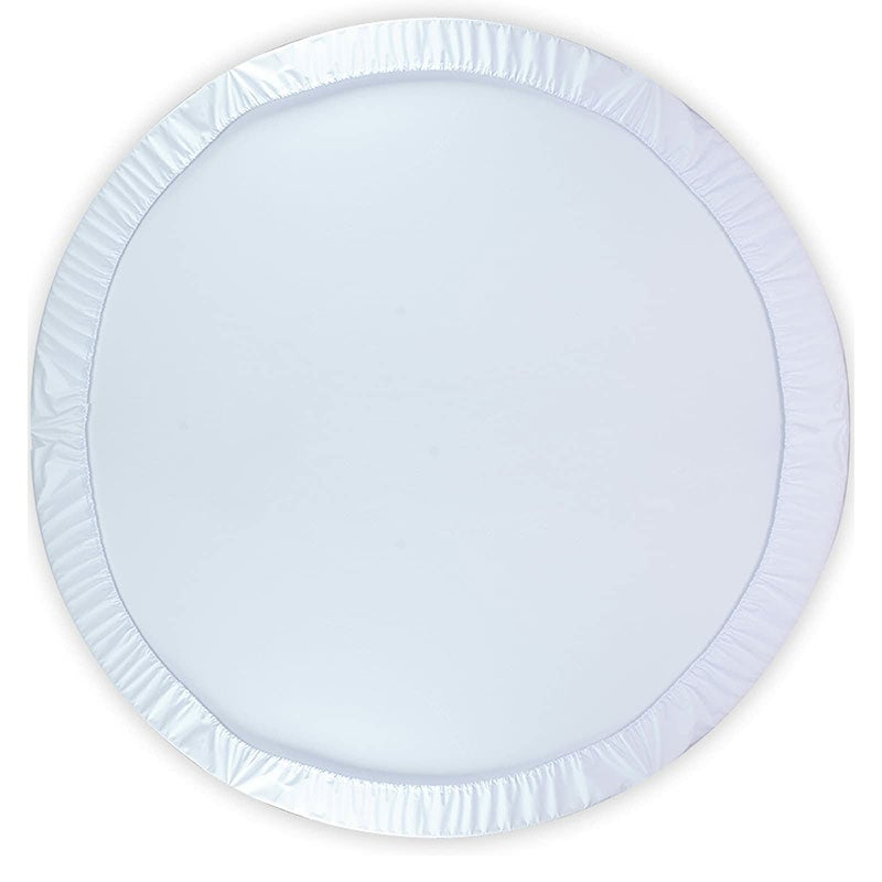 Lofaris White Polyester Round Backdrop Banner for Party Decoration