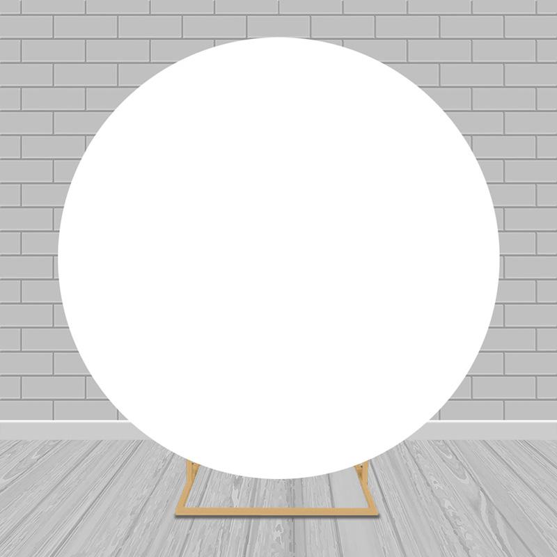 Lofaris White Round Backdrop Circle Background Covers for Party
