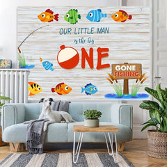 Lofaris White Wood 1st Boy Birthday Photoshoot Backdrop