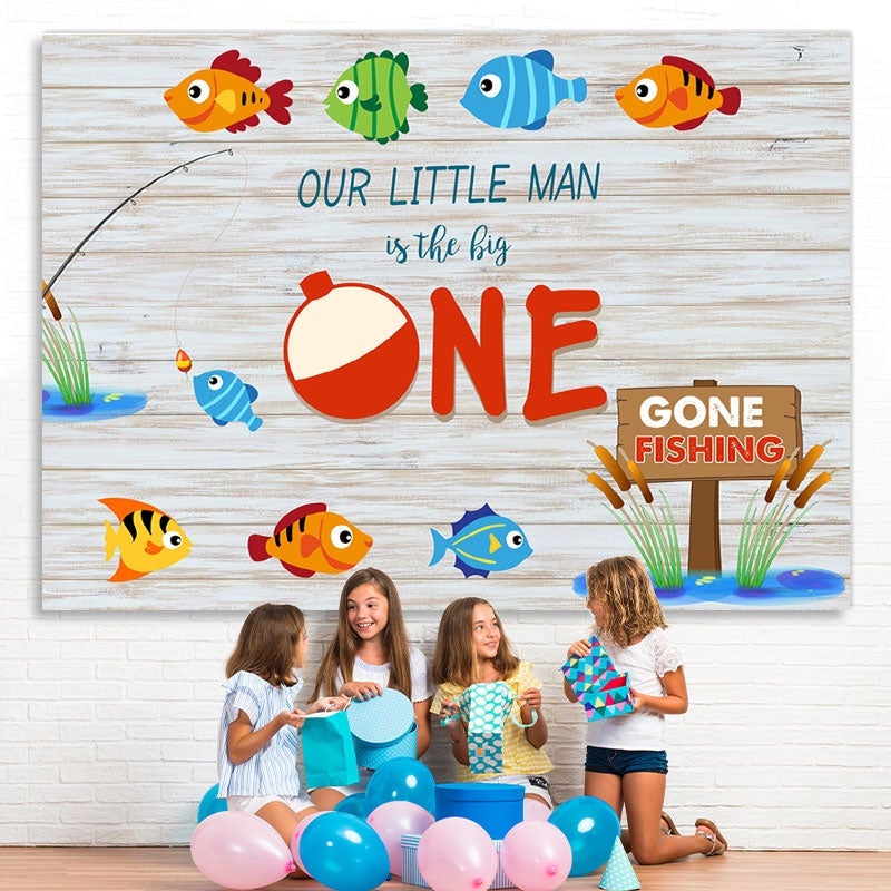 Lofaris White Wood 1st Boy Birthday Photoshoot Backdrop