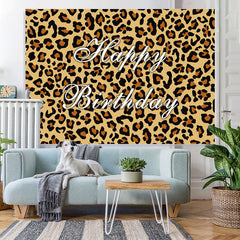 Lofaris Wild Leopard Themed Happy Birthday Backdrop For Adult