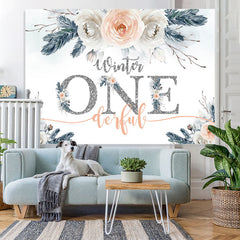 Lofaris Winert onederful Silver Glitter 1St Birthday Backdrop