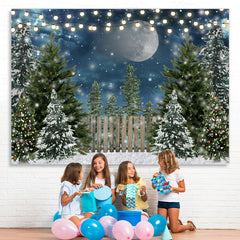 Lofaris Winter Christmas Tree Glitter Spot Photoshoot Backdrop for Kids