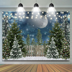 Lofaris Winter Christmas Tree Glitter Spot Photoshoot Backdrop for Kids