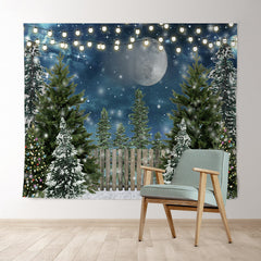 Lofaris Winter Christmas Tree Glitter Spot Photoshoot Backdrop for Kids