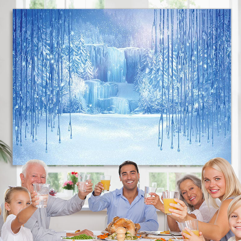 Lofaris Winter Frozen Snow Ice Photoshoot Backdrops for Children