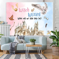 Lofaris Witch Or Wizard Castle Owl Baby Shower Backdrop
