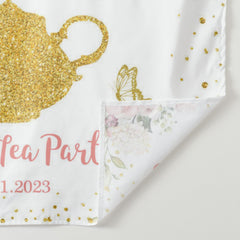 Lofaris Wonderland Butterfly Golden Dots Tea Party Backdrop
