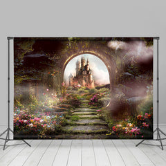 Lofaris Wonderland Castle Floral Forest Spring Backdrop