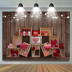 Lofaris wood Box And Love Wedding Backdrop For Decoration