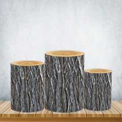 Lofaris Wooden Texture Cylinder Covers Of Various Designs For Party Decor