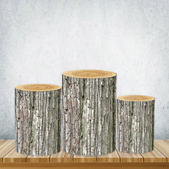 Lofaris Wooden Texture Cylinder Covers Of Various Designs For Party Decor