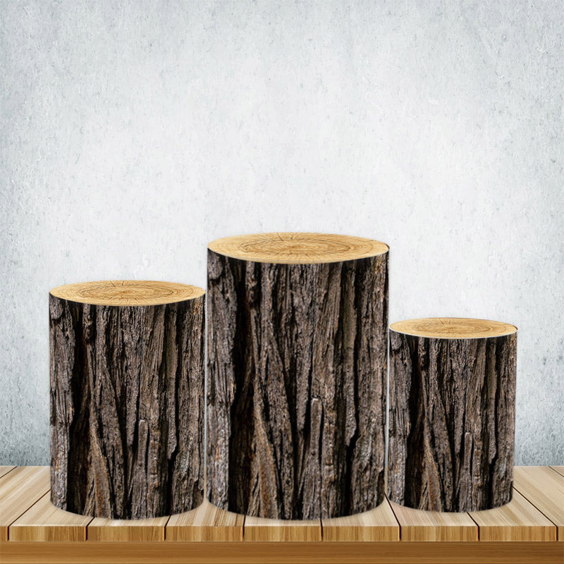 Lofaris Wooden Texture Cylinder Covers Of Various Designs For Party Decor