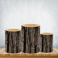 Lofaris Wooden Texture Cylinder Covers Of Various Designs For Party Decor