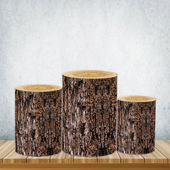 Lofaris Wooden Texture Cylinder Covers Of Various Designs For Party Decor